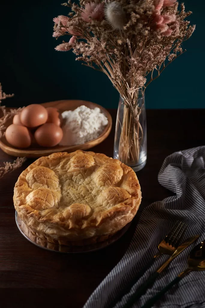 A whole chicken pie