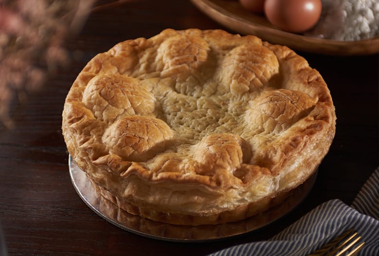 Our iconic Chicken Pie, well-loved for generations since 1983.